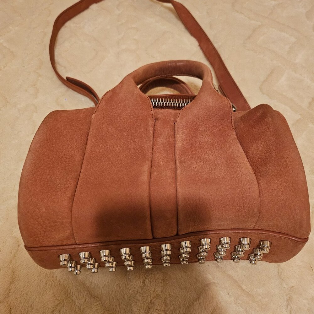 90% NEW Authentic Alexander Wang suede Rocco bag in Apricot